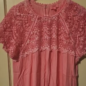 ODDY Pink Lace Blouse